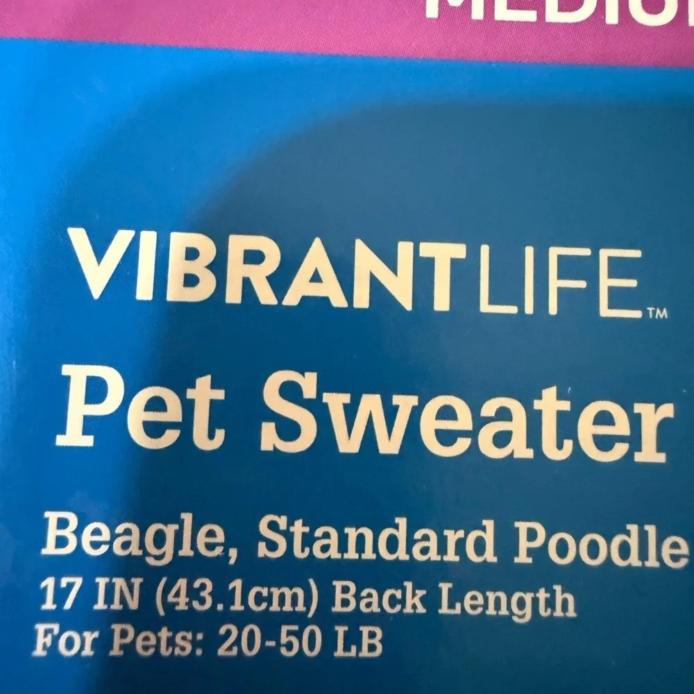 VibrantLife Medium Pet Sweater 3 Pack Cozy Winter Dog Knit Pullovers (20–50 lb)